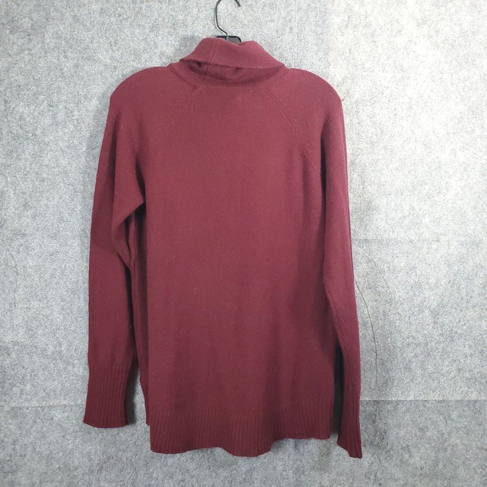 C&C California Womens Turtleneck‎ Sweater Large Red Burgundy Long Sleeve Wool - Picture 2 of 13